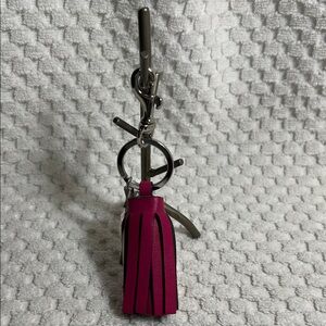 Coach Fuchsia Tassel Keychain